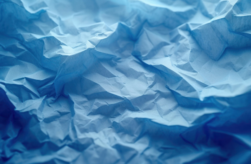 Blue crumpled paper background
