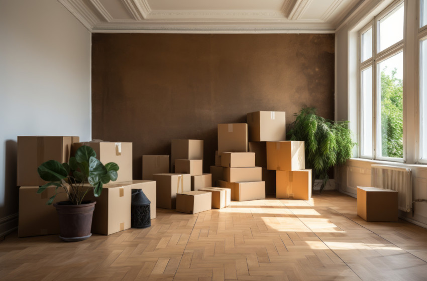 Boxes laid out on the floor Boxes laid out on the floor
