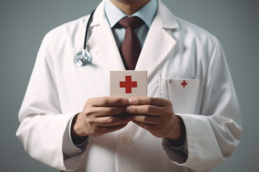 Doctor with red cross emblem on white background premium photo image 123, health and medical stock image Get unlimited access to a library of free ai prompts and ai images to help you generate creative ideas.