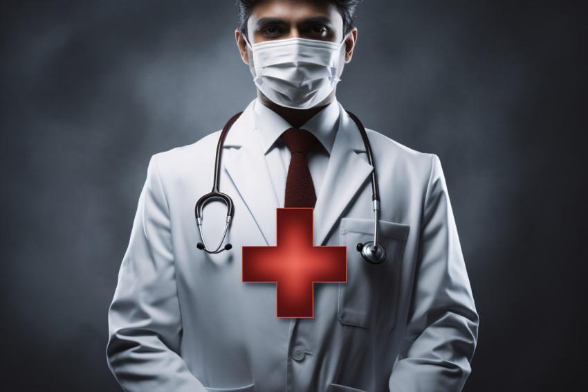 Doctor with red cross emblem on white background premium photo image 123, health and medical stock image Get unlimited access to a library of free ai prompts and ai images to help you generate creative ideas.