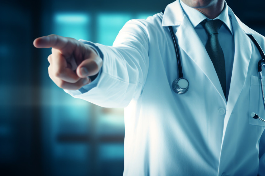 Medical doctor pointing her finger, health and medical stock image Get unlimited access to a library of free ai prompts and ai images to help you generate creative ideas.