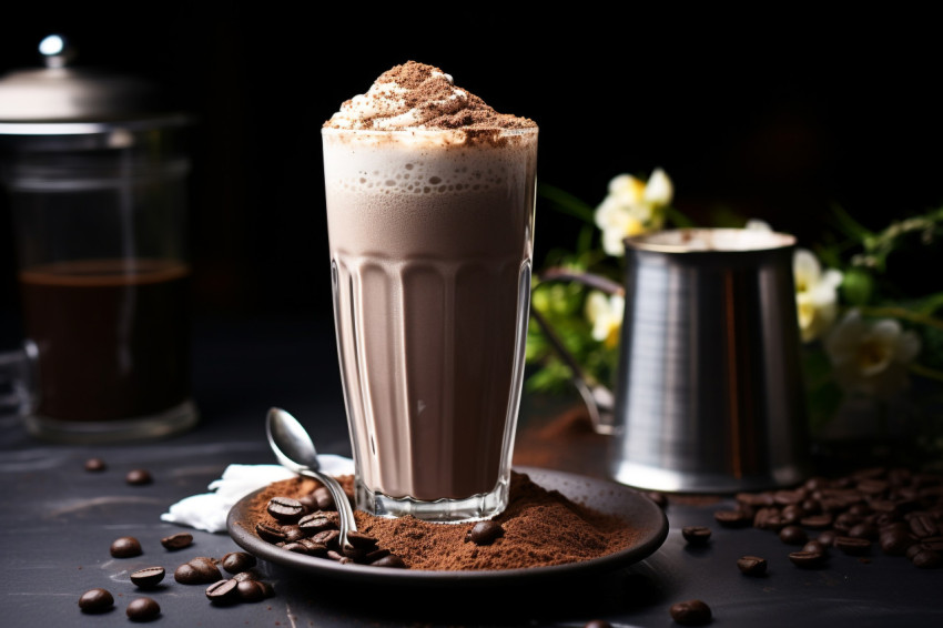 A photo of a coffee milkshake, beverage advertisement photography inspiration Get unlimited access to a library of free ai prompts and ai images to help you generate creative ideas.