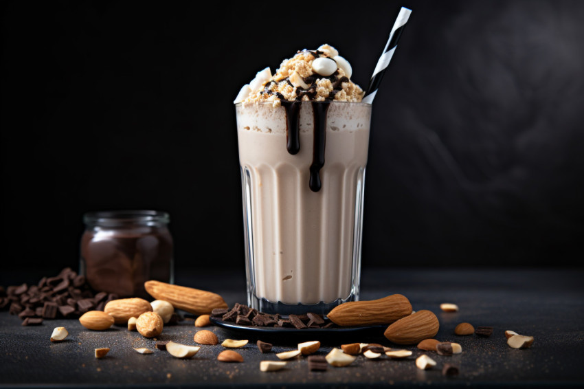 A photo of a peanut butter milkshake, beverage advertisement photography inspiration Get unlimited access to a library of free ai prompts and ai images to help you generate creative ideas.