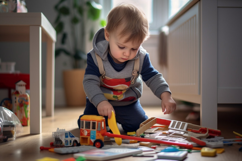 Picture of a child helping clean and learning to do things on th Picture of a child helping clean and learning to do things on th