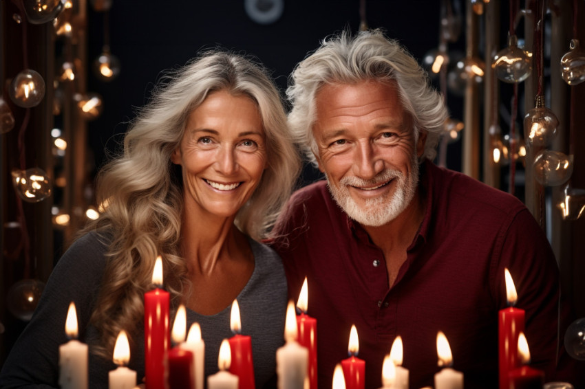 A picture of a man and woman who are prepared for Christmas A picture of a man and woman who are prepared for Christmas