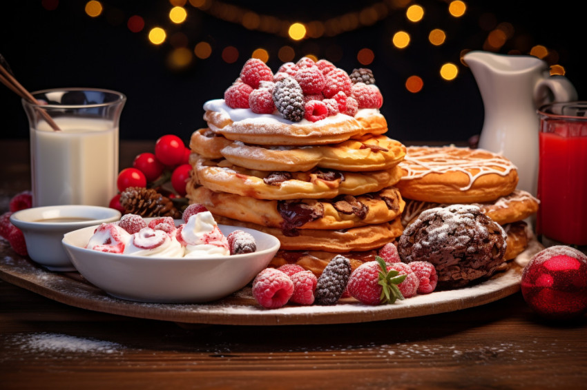 A picture of food that people eat on Christmas morning A picture of food that people eat on Christmas morning