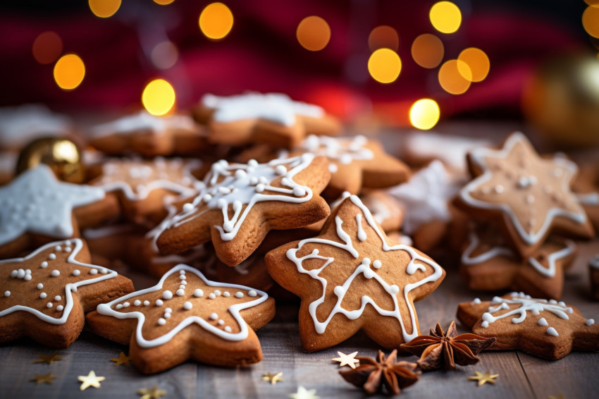 A picture of Christmas cookies decorated for the holidays A picture of Christmas cookies decorated for the holidays