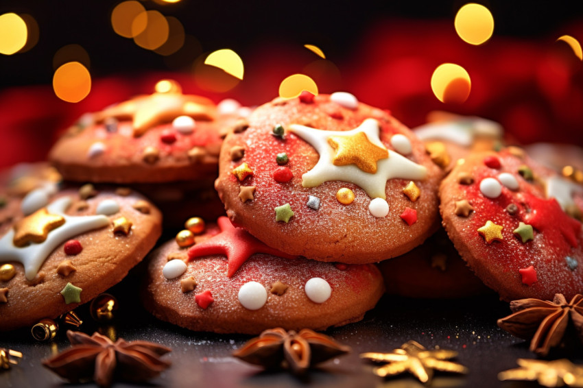 A picture of Christmas cookies decorated for the holidays A picture of Christmas cookies decorated for the holidays