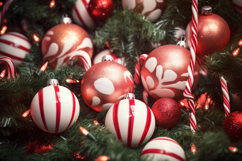 Picture of an old fashioned christmas scene with red and white b Picture of an old fashioned christmas scene with red and white b