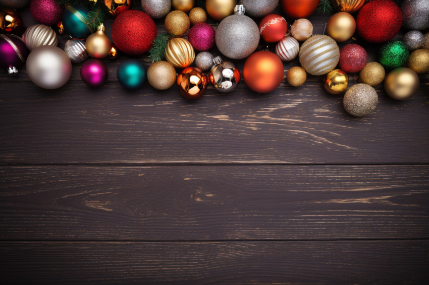 A photo of a christmas scene with a fir tree and decorations on A photo of a christmas scene with a fir tree and decorations on