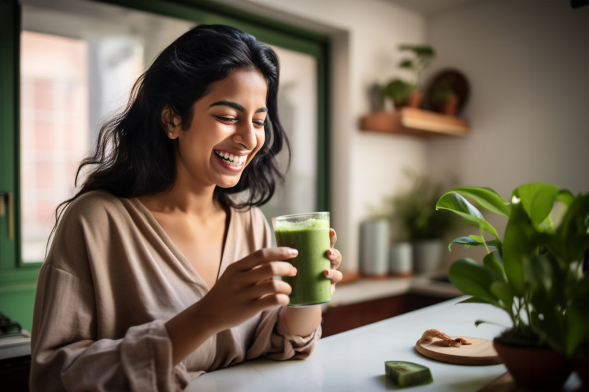 A picture of a happy young Indian woman on her smartphone while A picture of a happy young Indian woman on her smartphone while