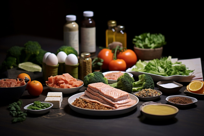 A picture of healthy food that helps you build muscle and lose w A picture of healthy food that helps you build muscle and lose w