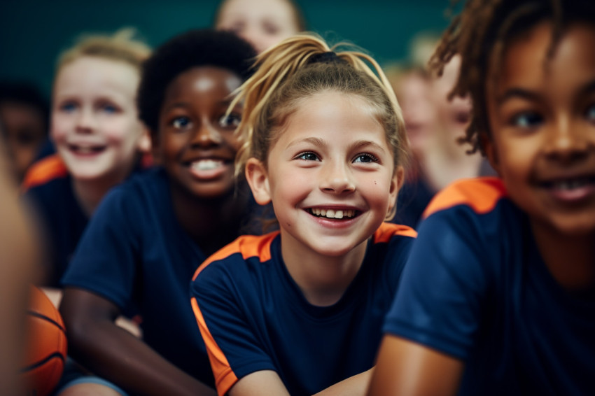 A picture of kids having fun in class