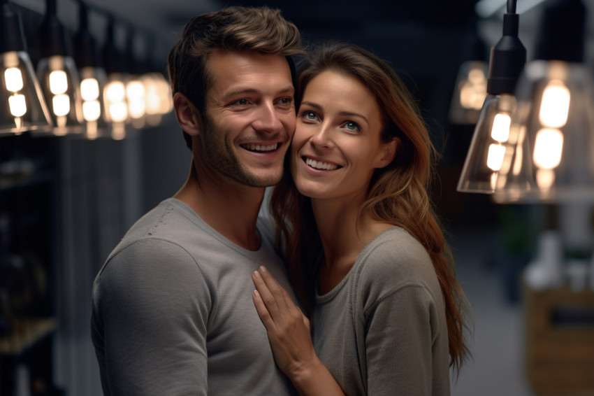 Indoor couple portrait photo Indoor couple portrait photo
