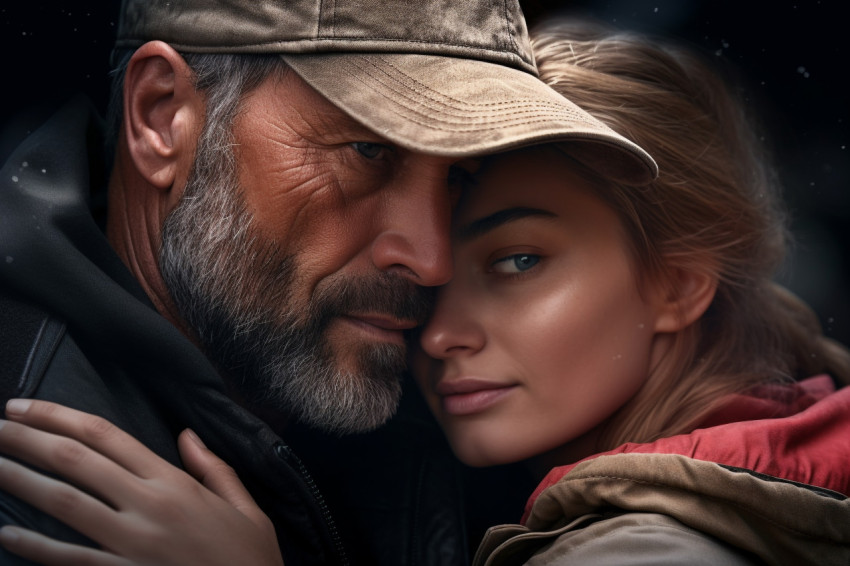 Romantic couple portrait photo Romantic couple portrait photo