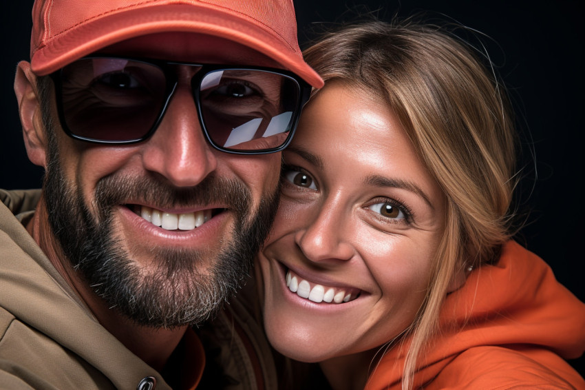 Romantic selfie of a loving couple Romantic selfie of a loving couple