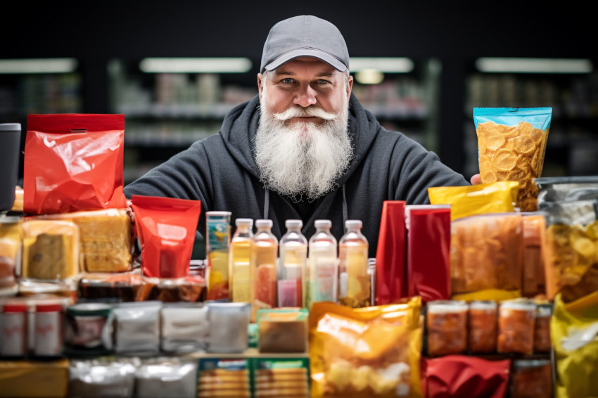 Man shopping for groceries Man shopping for groceries