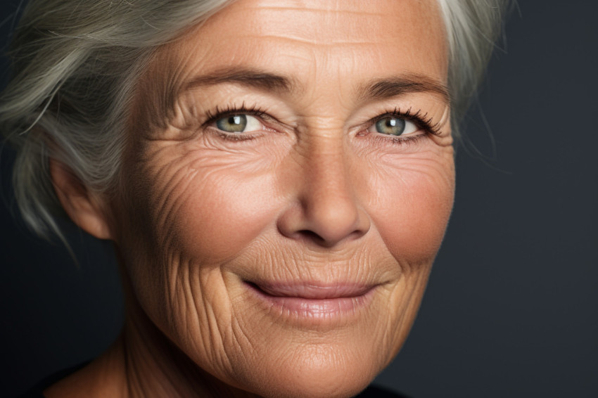 Elegant senior woman portrait white hair Elegant senior woman portrait white hair