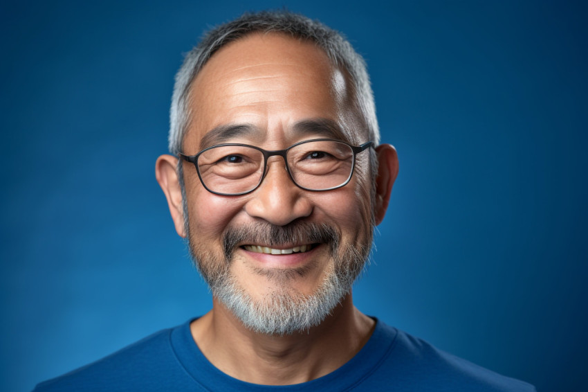 Smiling Chinese senior man portrait Smiling Chinese senior man portrait