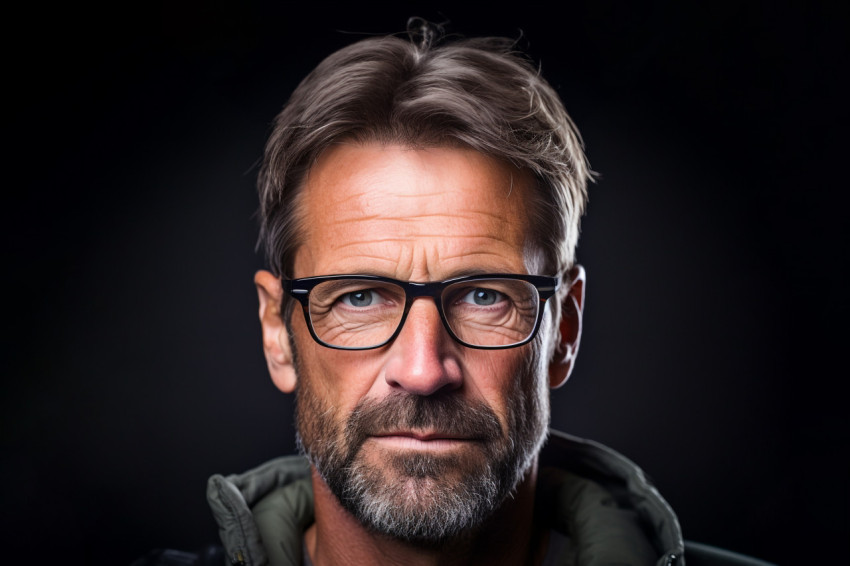 Stylish middle aged man with glasses Stylish middle aged man with glasses