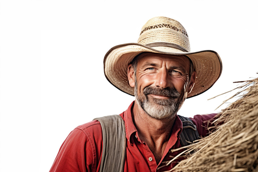 Farmer photo white background Farmer photo white background