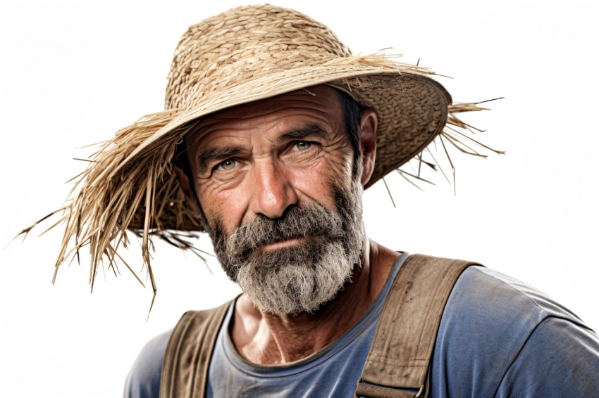 Farmer photo white background Farmer photo white background