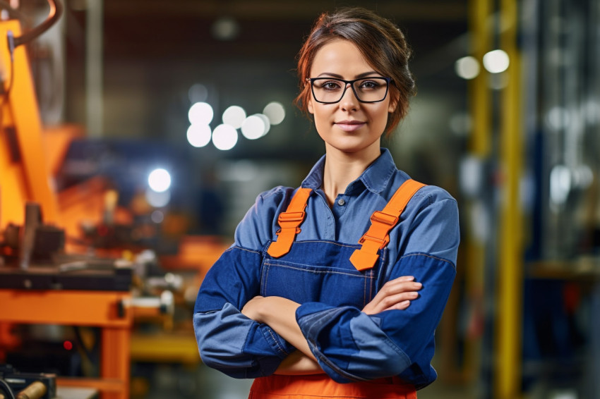 Confident female glazier hard at work Confident female glazier hard at work