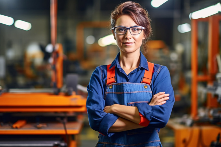 Confident female glazier hard at work Confident female glazier hard at work