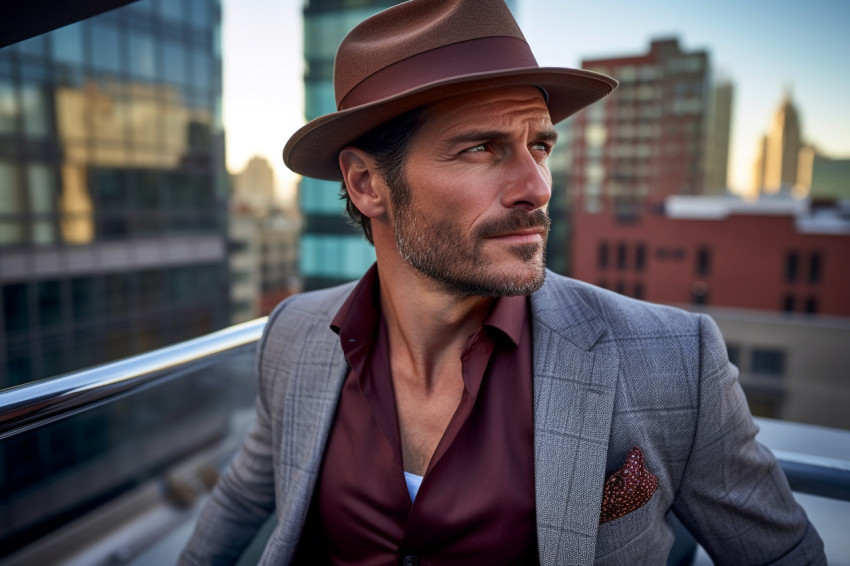 Stylish man at rooftop bar Stylish man at rooftop bar