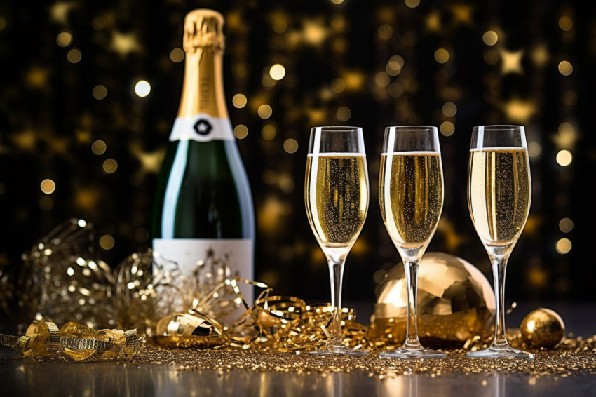 New Years Eve Gold Glitter Party Decorations New Years Eve Gold Glitter Party Decorations