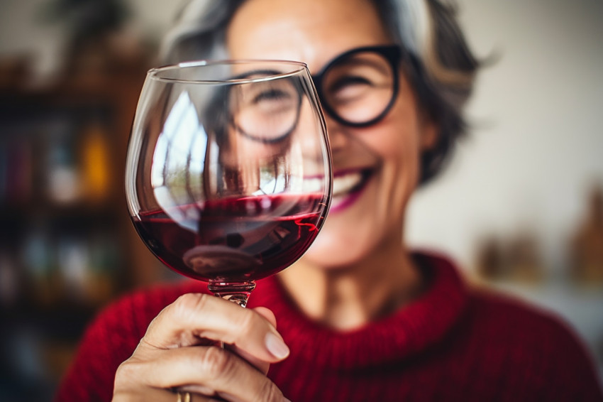 Woman toasting at a special event Woman toasting at a special event