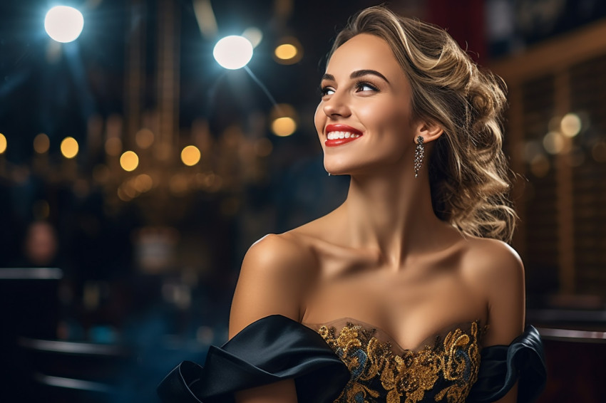 Elegant woman celebrating in style Elegant woman celebrating in style