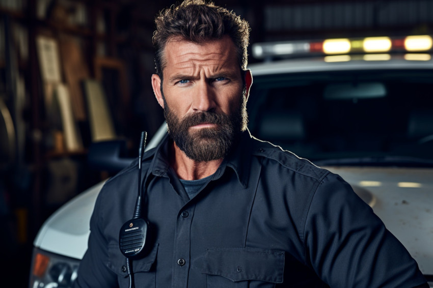 Attractive officer upholding the law Attractive officer upholding the law