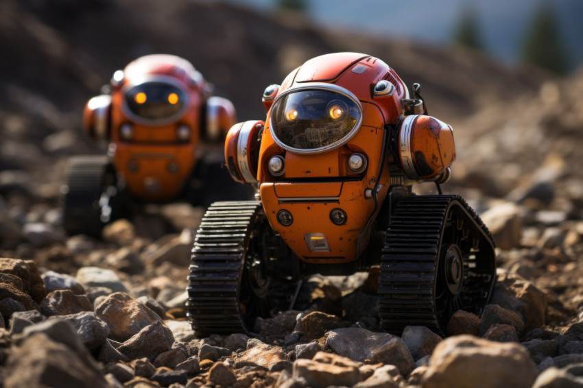 Future of space exploration robots on mars, futurism image