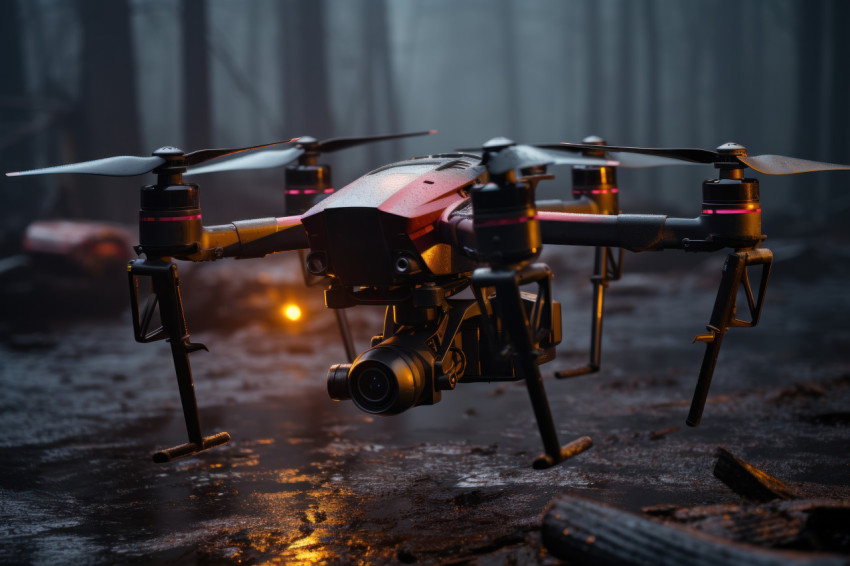 Fighting urban blazes drones deploying advanced firefighting tec