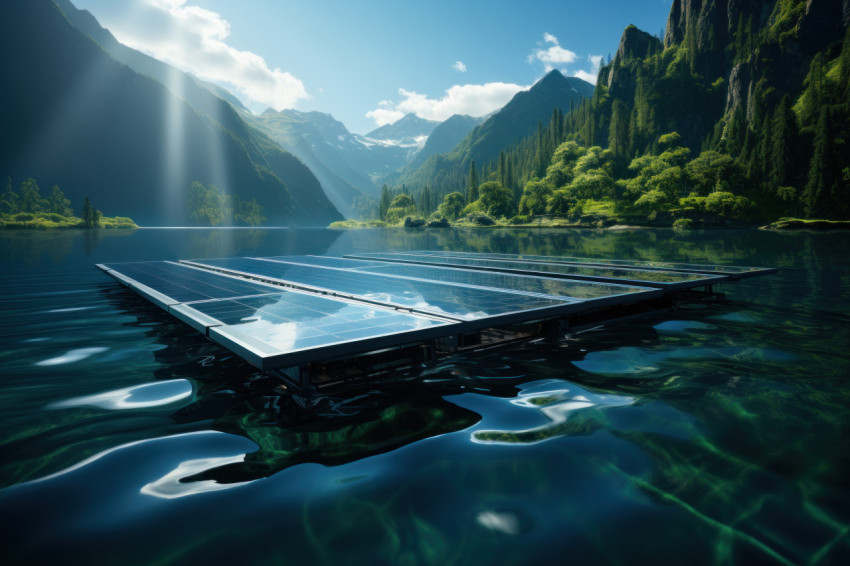 Aquatic solar revolution harnessing sunlight for clean energy, f Aquatic solar revolution harnessing sunlight for clean energy, f