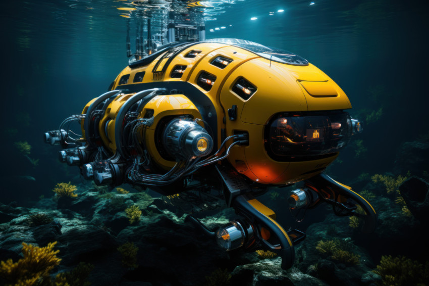 Deep dive discovery submersible robots capturing rare oceanic ma Deep dive discovery submersible robots capturing rare oceanic ma