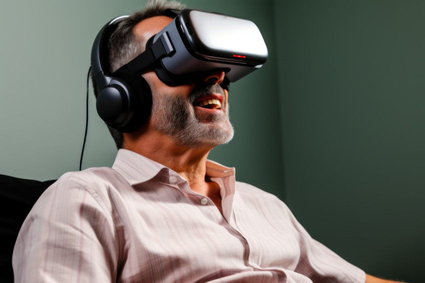 Therapists using ar glasses in virtual reality healing sessions, Therapists using ar glasses in virtual reality healing sessions,