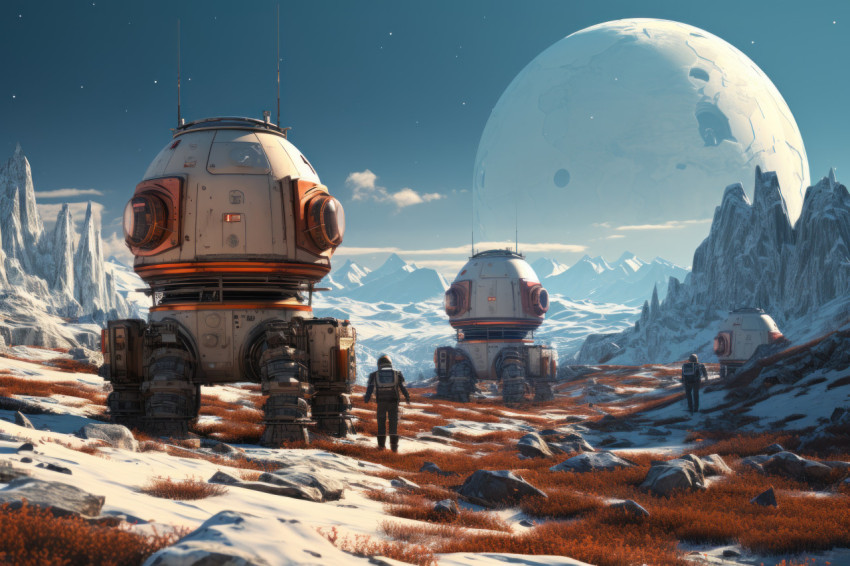 Distant planet habitat construction robotic prelude to space col Distant planet habitat construction robotic prelude to space col