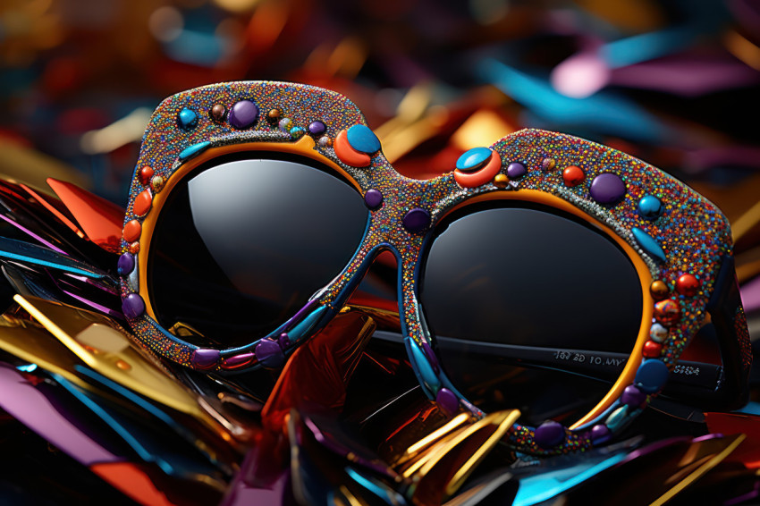 Carnival magic reflective sunglasses with masks