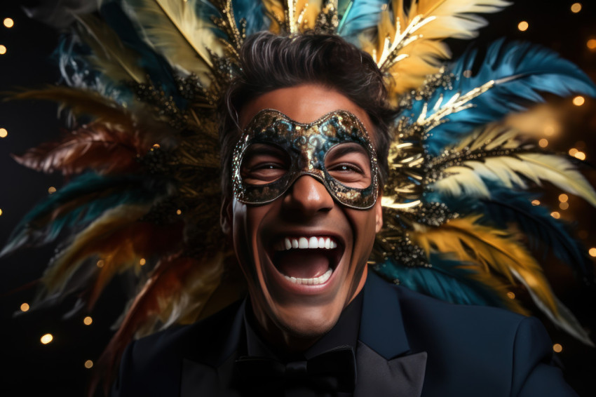 Extravaganza carnival mask creates dazzling display Extravaganza carnival mask creates dazzling display