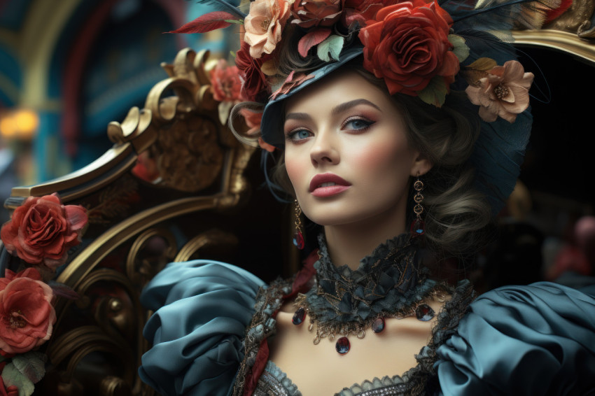 Modernized elegance fusion of victorian charm and contemporary carnival Modernized elegance fusion of victorian charm and contemporary carnival