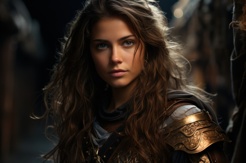 Woman donning armor of fearless leadership Woman donning armor of fearless leadership