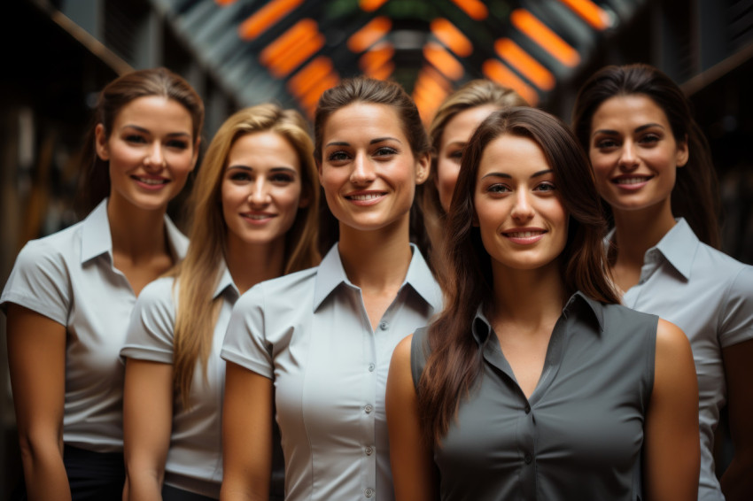 Businesswomen uniting in a corporate wellness challenge Businesswomen uniting in a corporate wellness challenge