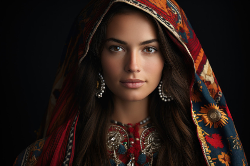 A woman embracing diversity in traditional A woman embracing diversity in traditional