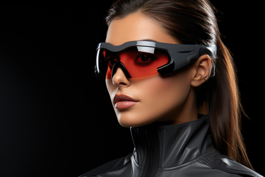 Revolutionizing wearables woman showcasing innovation Revolutionizing wearables woman showcasing innovation