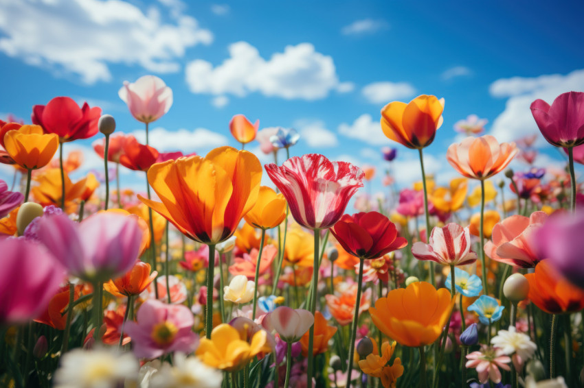 Tulips orchestrating nature symphony Tulips orchestrating nature symphony