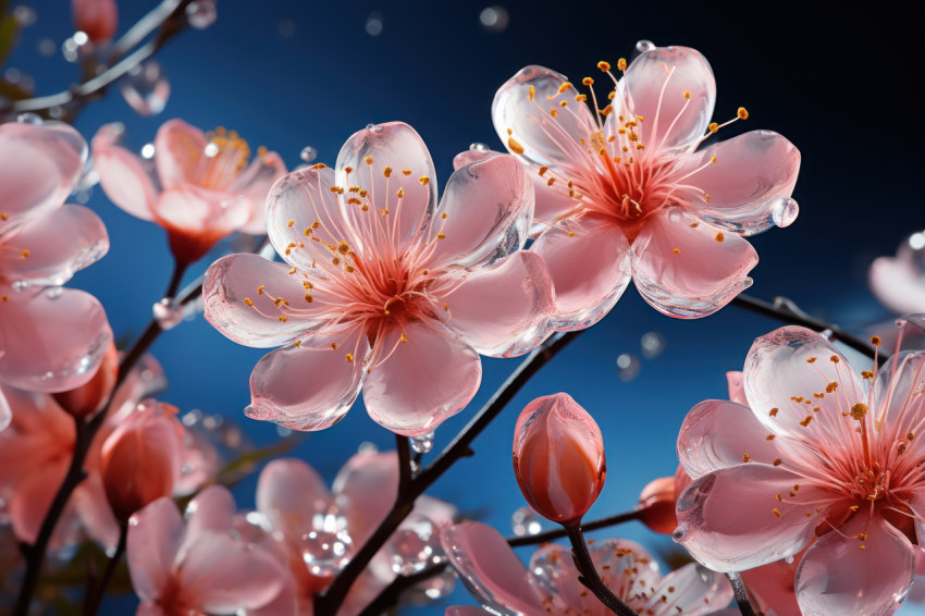 Float petal filled soap bubbles flower