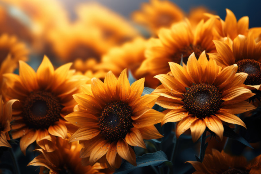Untouched meadow celebrating sunflower glor