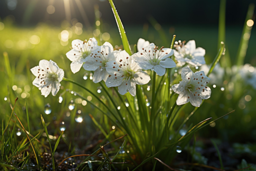 Embracing spring freshness on morning stroll